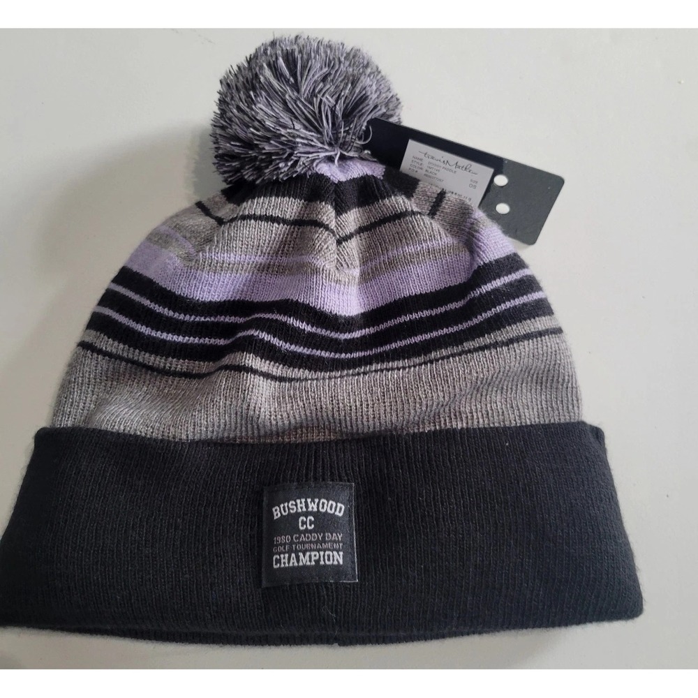 Travis‎ Mathew Doggy Paddle Beanie Brushwood Champion Purple Black Gray Hat